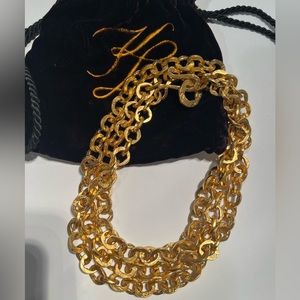 Karl Lagerfeld Hammered Link Long necklace